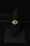 Emerald & Diamond Cluster Ring