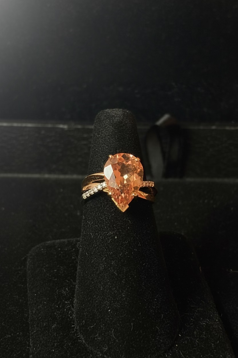 Peach Morganite Ring