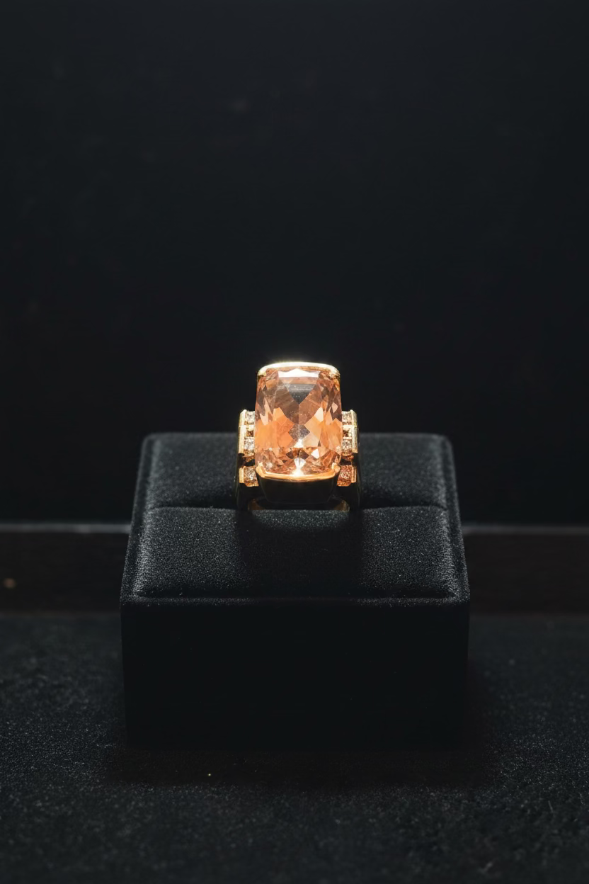 Peach Morganite Ring