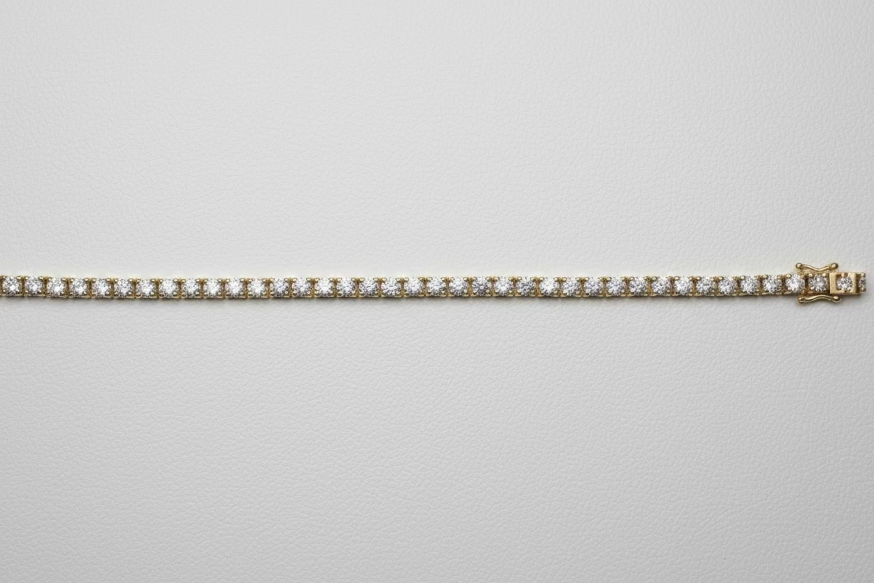 14KT YG Diamond Tennis Bracelet