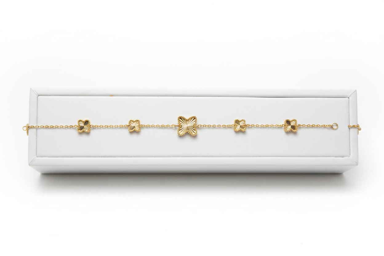 18KY Solid 5- Butterfly Bracelet