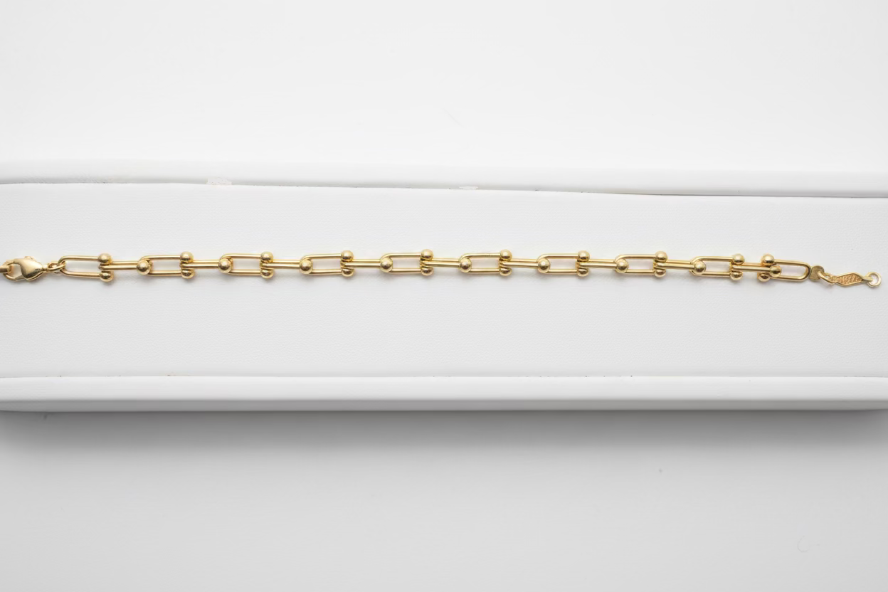 18KY Tiffany Style Hardware Bracelet