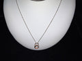 14K Rose/White Diamond Pendant Necklace