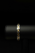 Stainless Steel Bracelet w/ Solid 14KY Gold Links