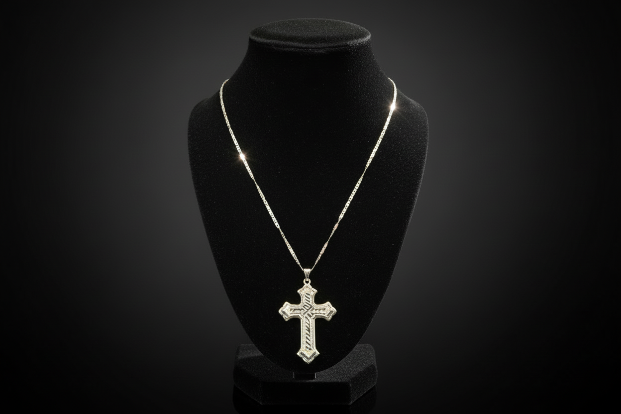 Gold Ornate Cross Pendant