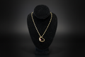 Gold Heart & Ruby Pendant Necklace