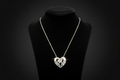 Gold Filigree Heart Pendant Necklace