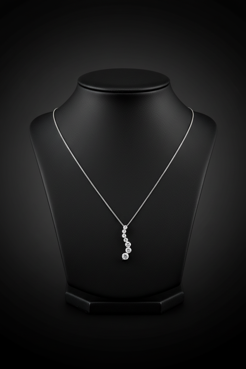 Diamond Journey Pendant Necklace