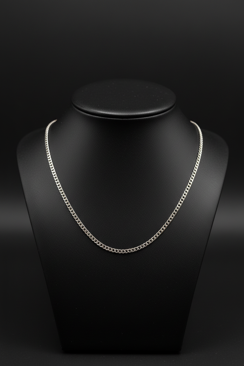 Estate solid 14ky gold curb link chain