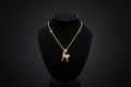 Gold Deer Charm Pendant Necklace