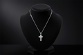 Platinum Diamond Cross Pendant Necklace