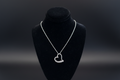 Open Diamond Pave Heart Pendant Necklace
