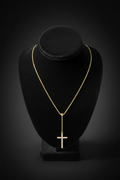 Polished Gold Cross Pendant Necklace