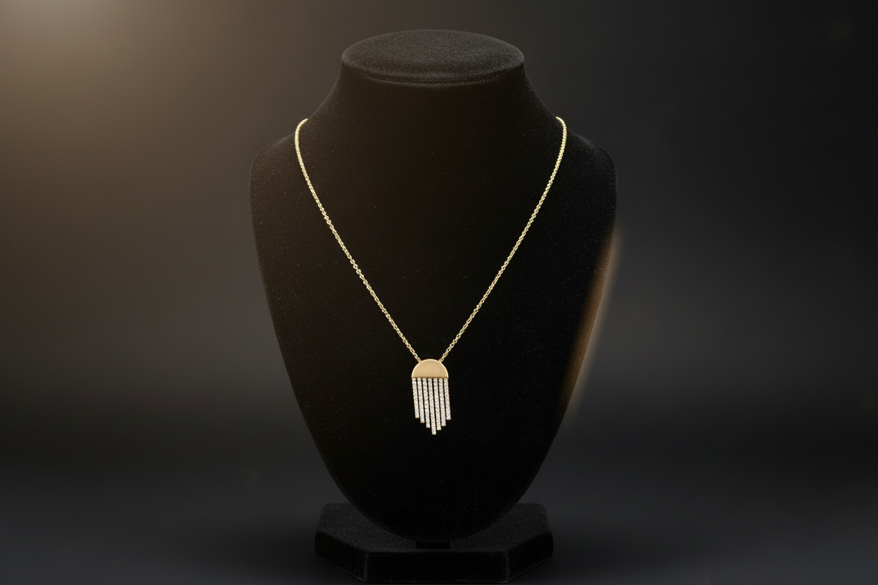 14ky gold diamond pendant
