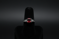 Chatham Padparadscha sapphire & Diamond Accent Ring