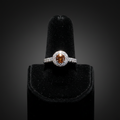 Yellow Sapphire Halo Diamond Ring