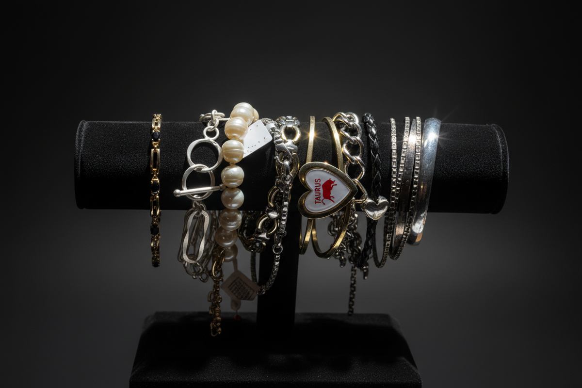 Estate Mixed Bracelet Collection — Pearl, Chain & Charm Styles