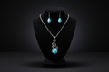 Larimar Gemstone Jewelry Necklace Set