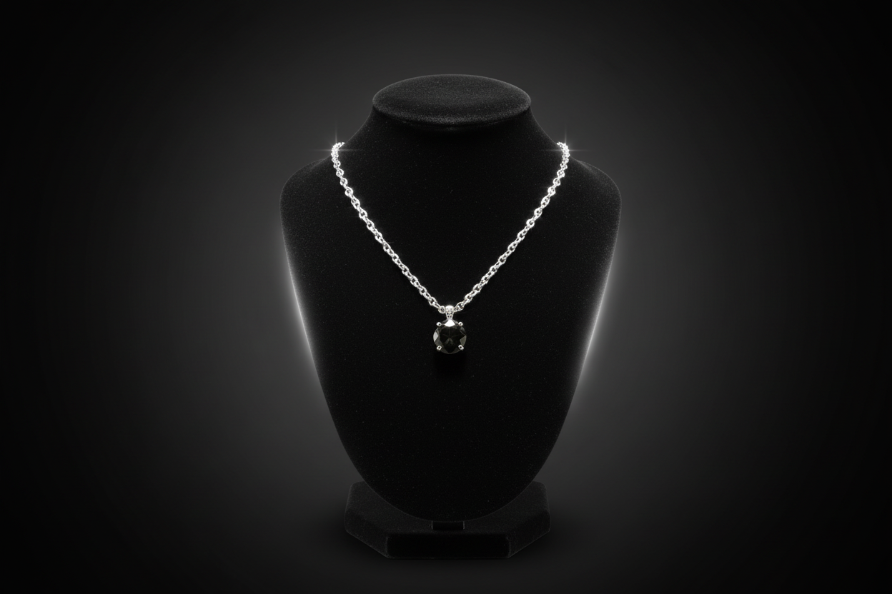 Dark Gemstone Pendant Necklace