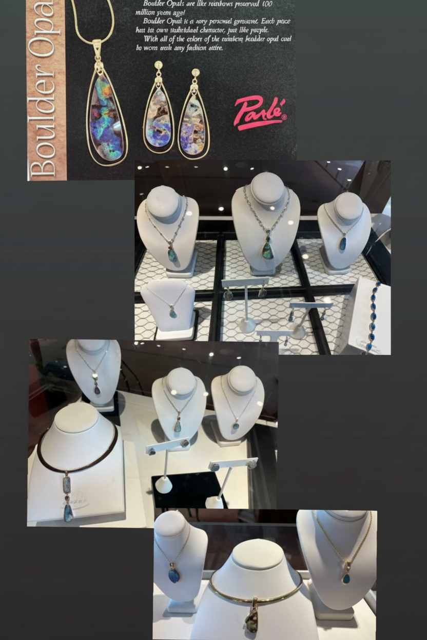 Natural Boulder Opal Necklaces